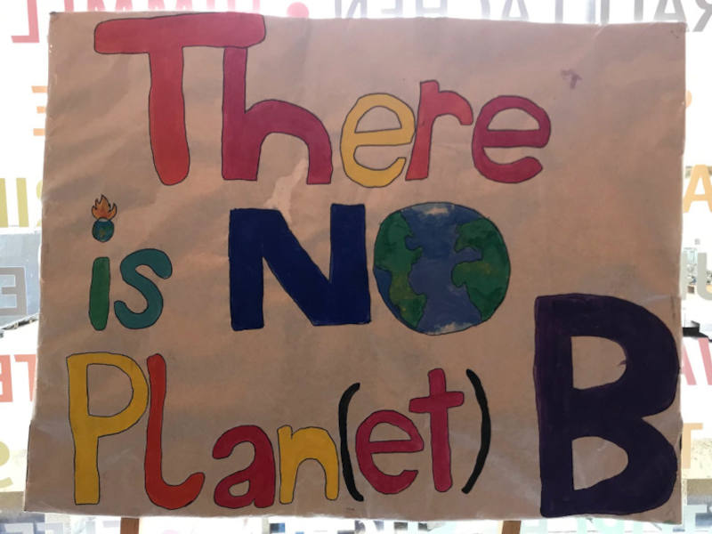 Demop-Plakat mit dem Text There is no Plan(et) B