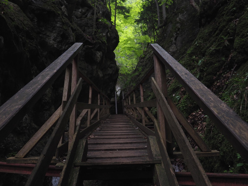 Enge Treppe in der Steinwandklamm