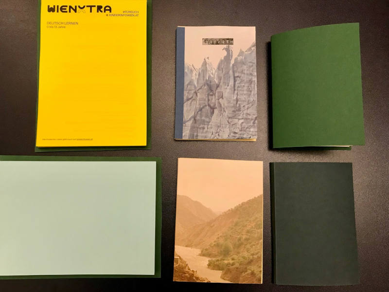 Sechs verschiedene DIY-Blöcke.