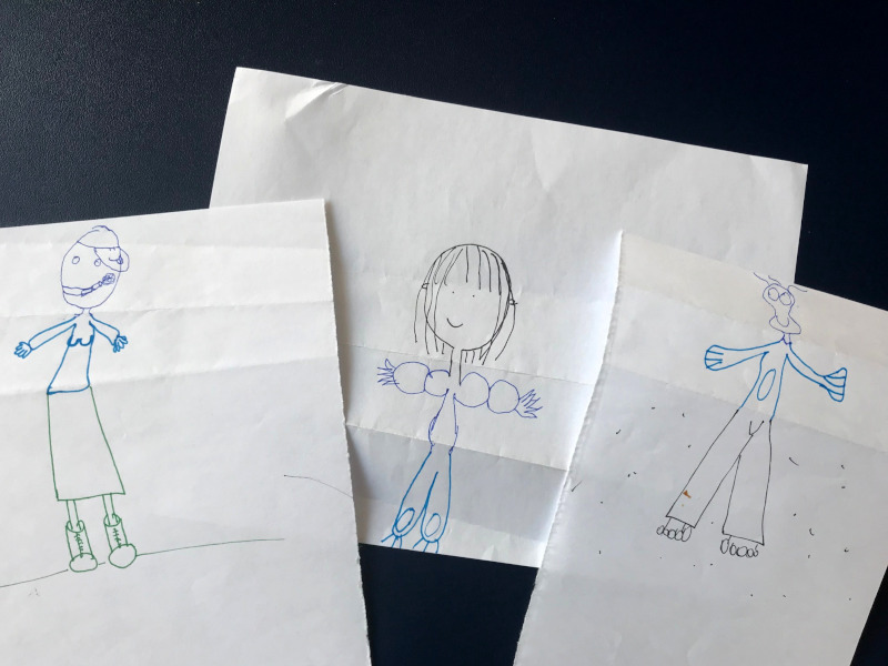 Knickbilder Zeichenspiel