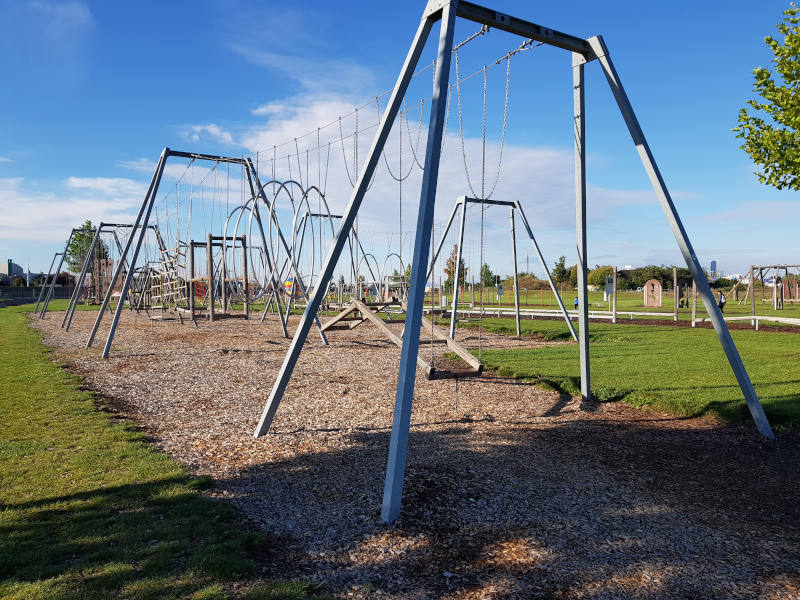 Riesen-Kletterparkour.