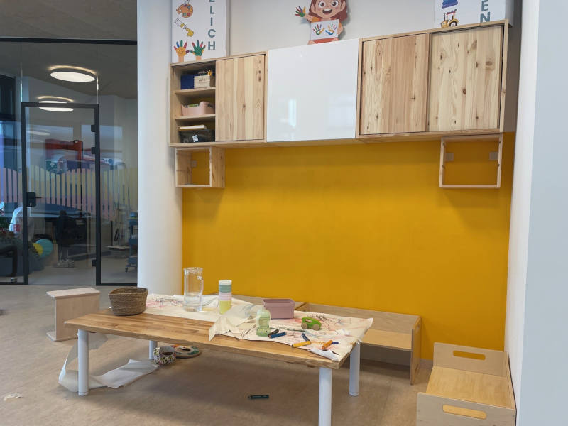 Zeichenecke im mini*Eltern-Kind-Treff Margareten