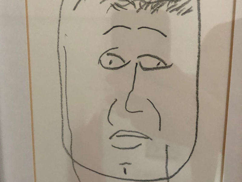 Portrait Portraitzeichnen ohne hinzusehen