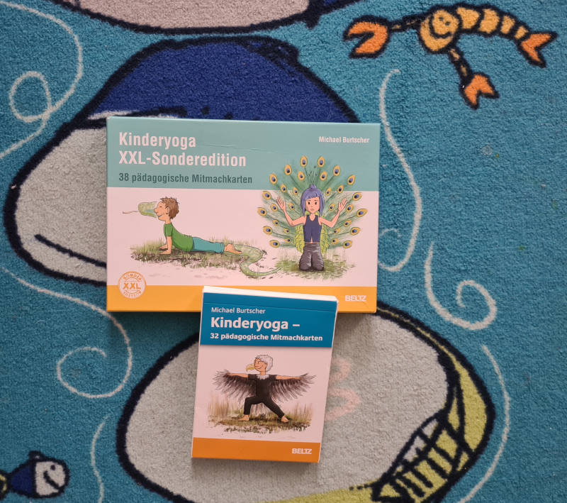 Entspannungs-Karten 2 unterschiedlich Sets an Kinderyoga-Entsonnungskarten