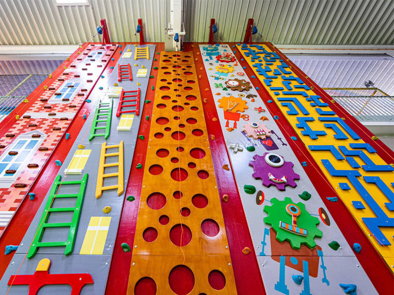 Ansicht auf Kletterwand