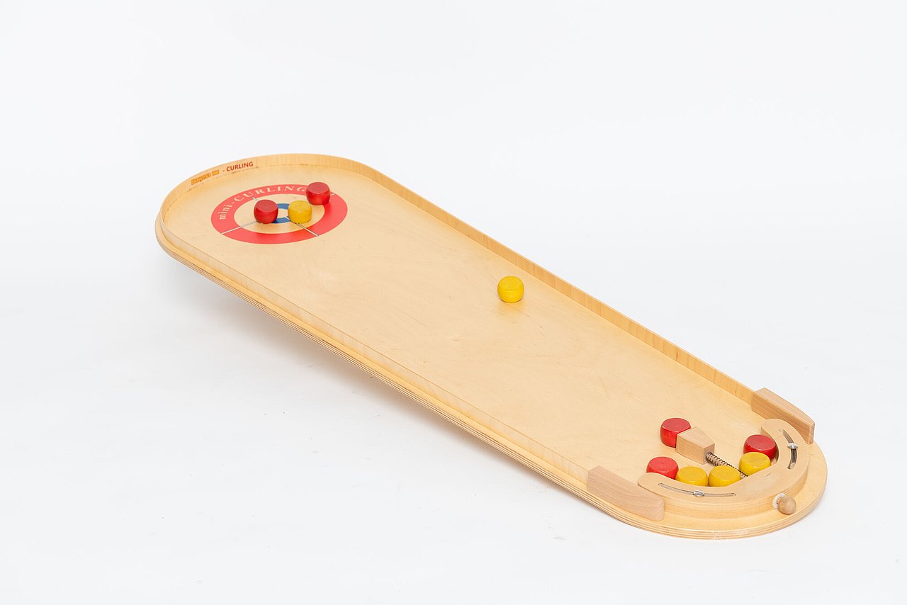 Tisch-Curling Holzgeschicklichkeits Spiel