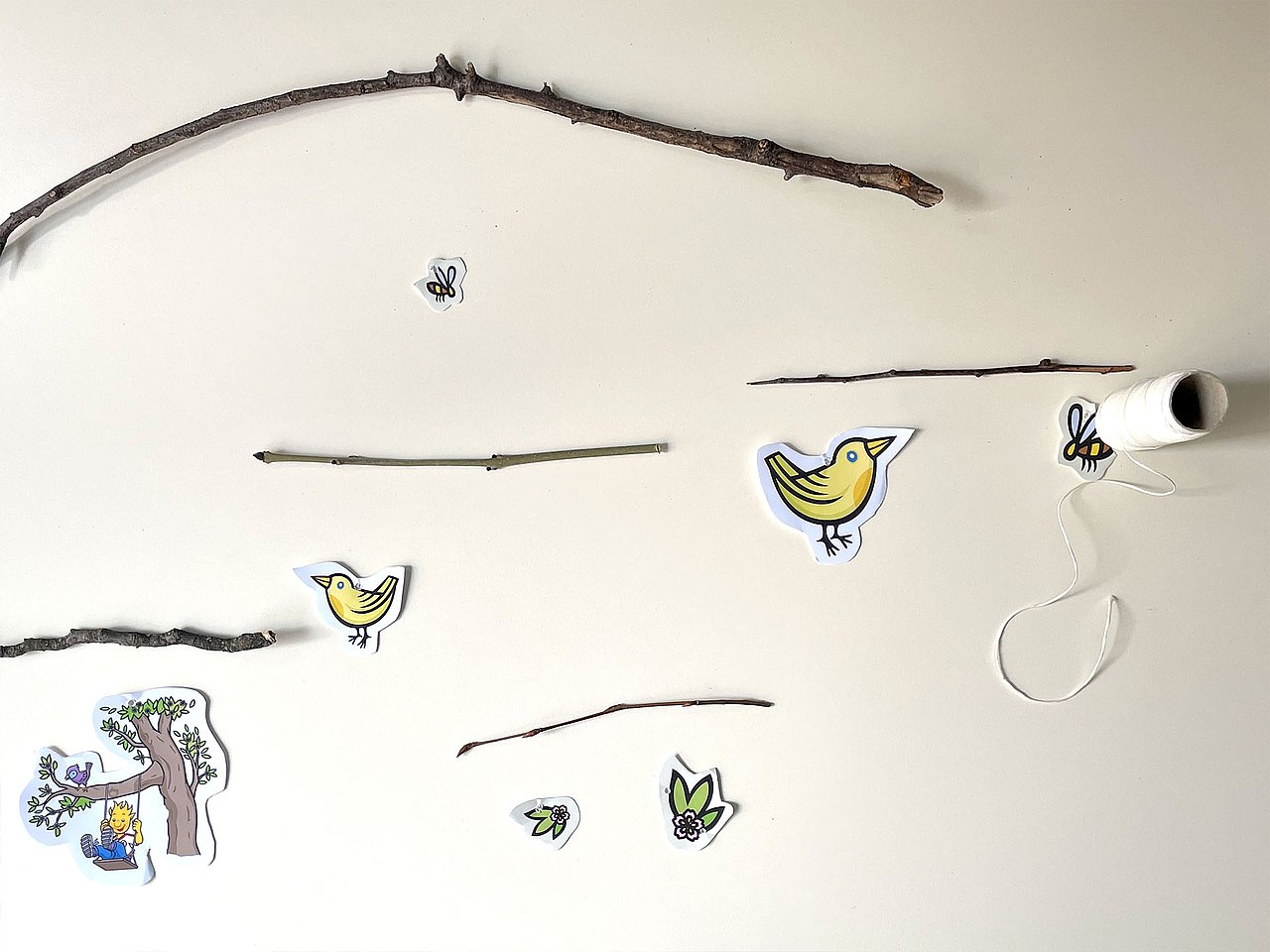 DIY - Frühlings Mobile Selbstgemacht