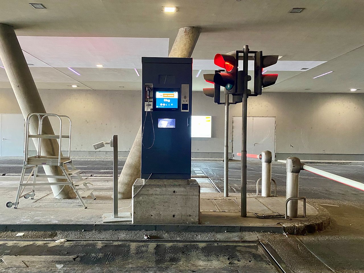 Müllwaage in der MVA Spittelau