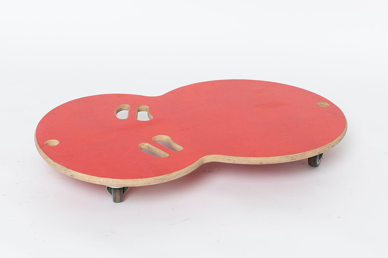 Holz Rollbrett mit Griffen