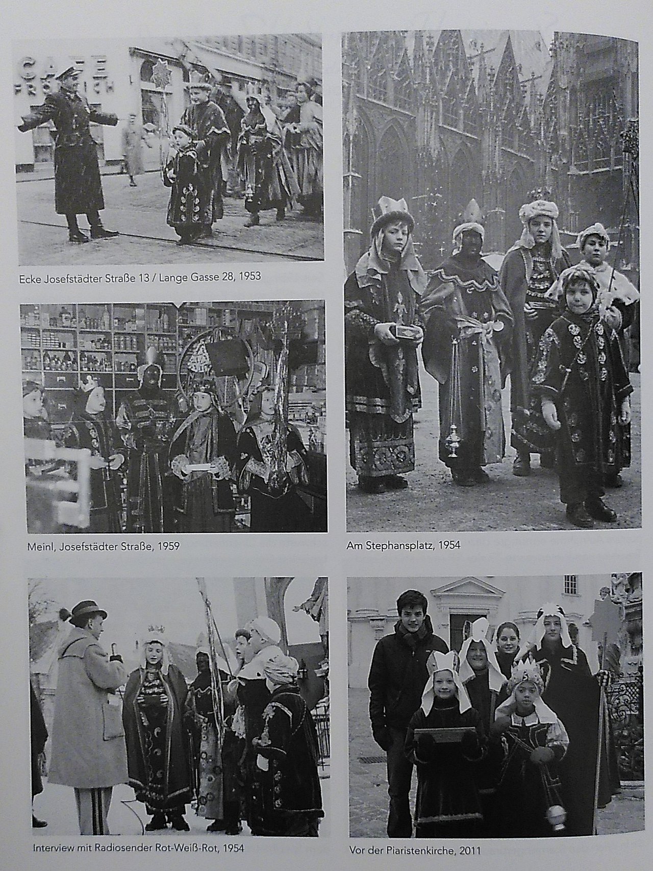 Fotos von Sternsingern von 1953-2011.