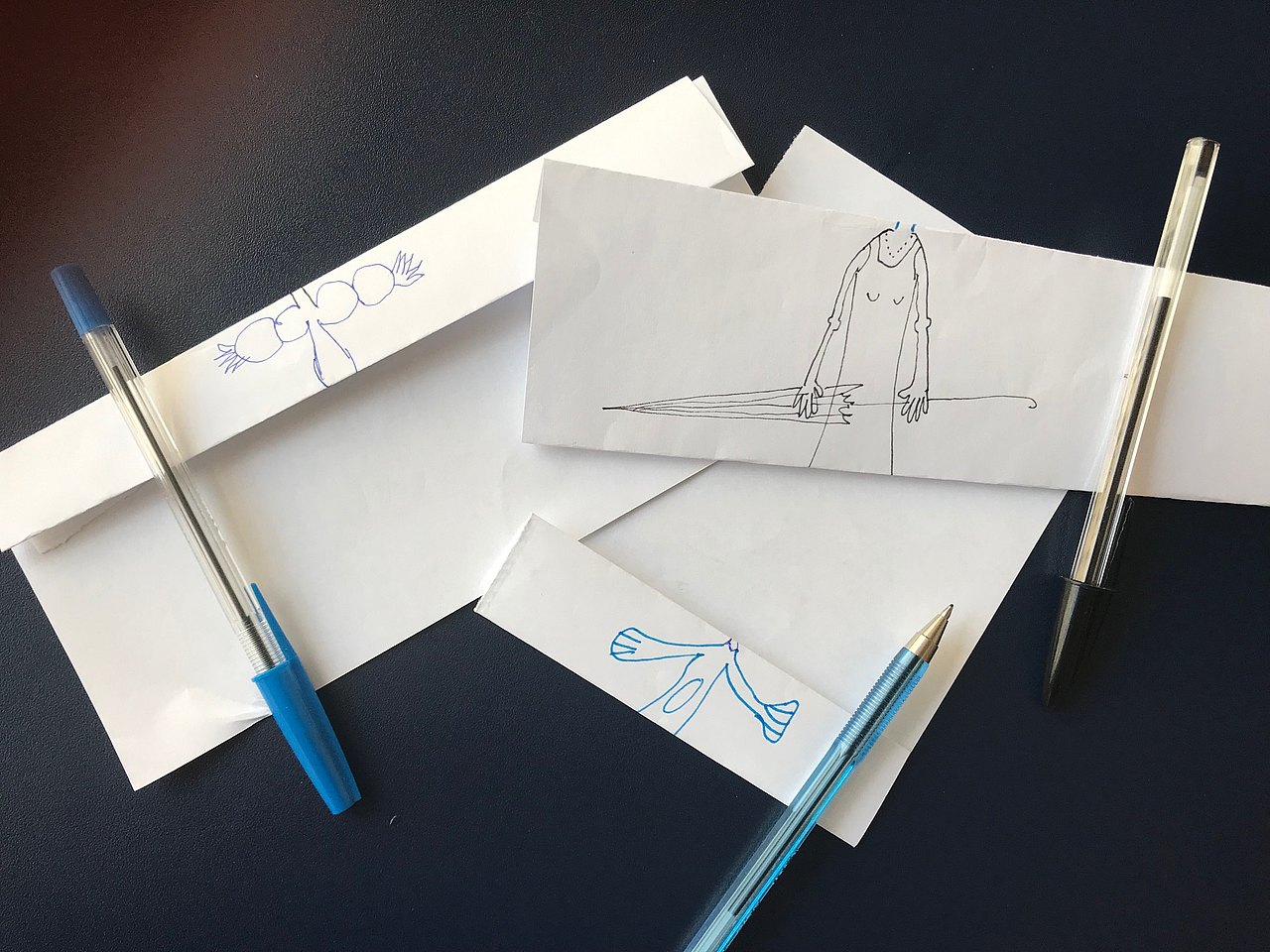 Zeichnen-Knick-Spiel