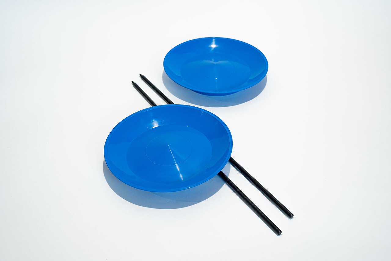 Tellerspiel Holzstangen zum Balancieren von Kunststofftellern