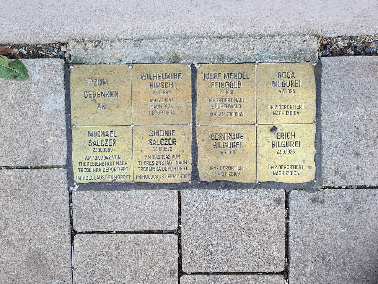 Gedenktafel Holocaust-Gedenktafeln am Straßenrand