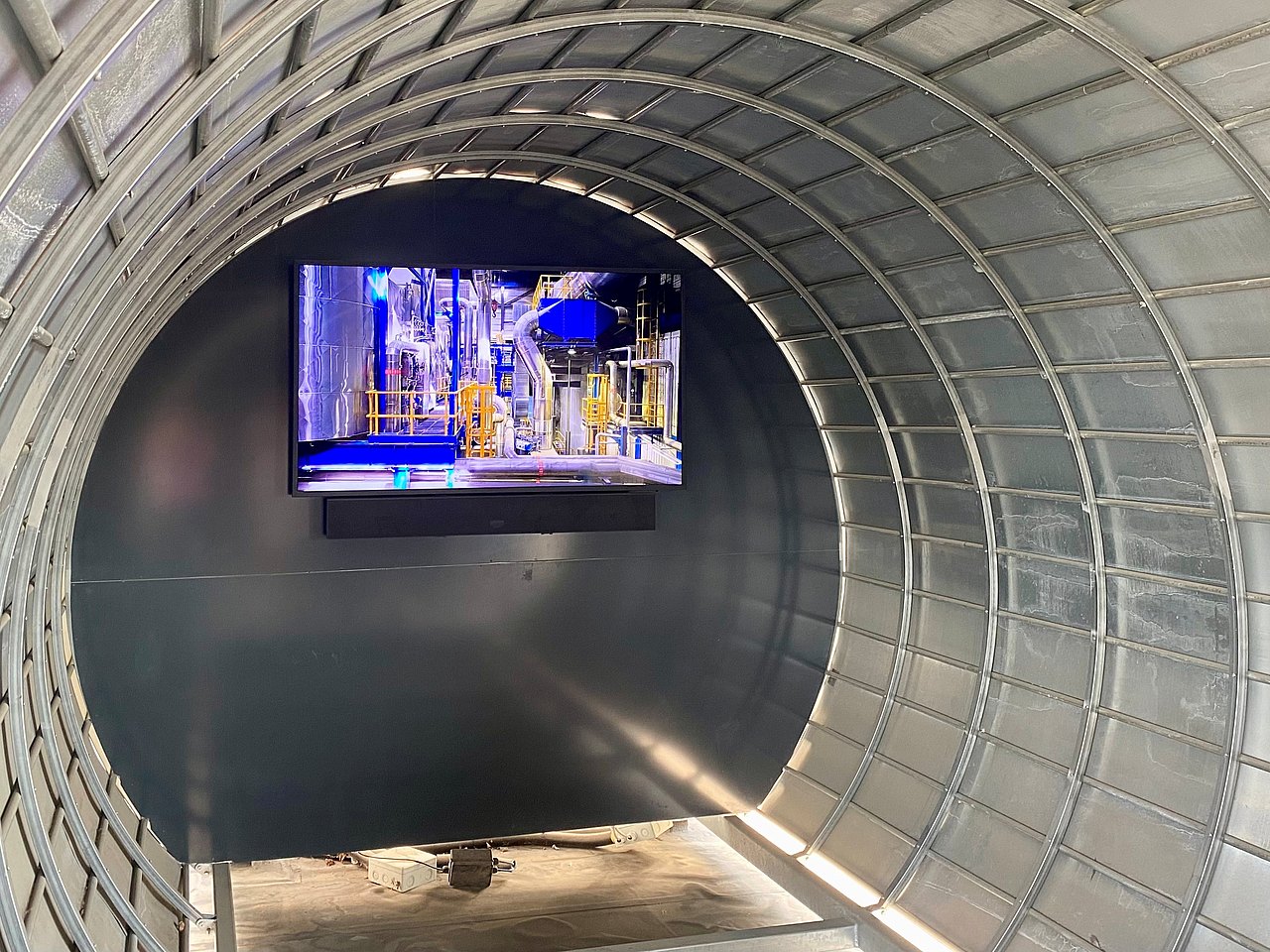 Querschnitt riesiger Rohre 